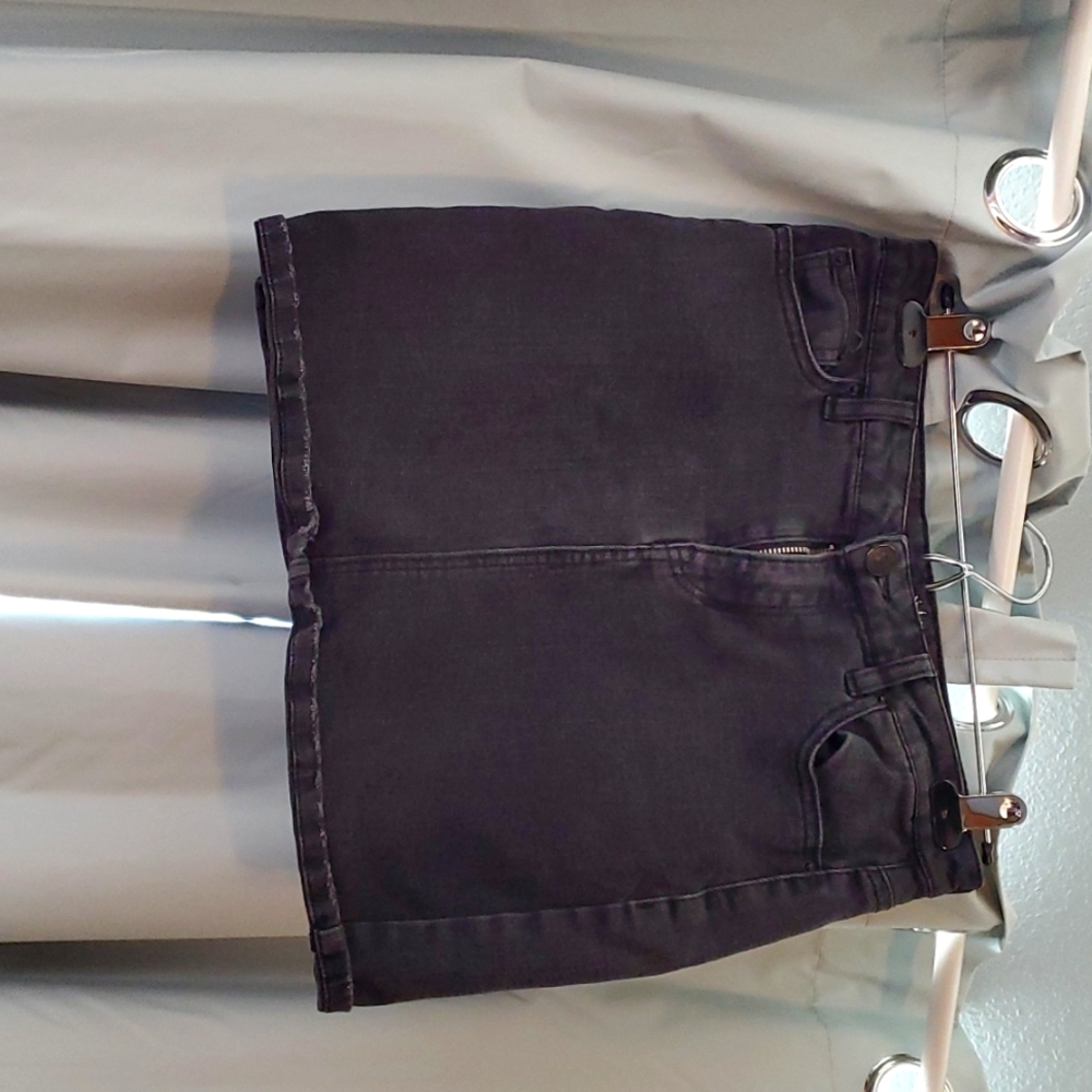 Black Jean Skirt